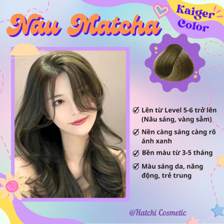 Thuốc Nhuộm Tóc Màu NÂU MATCHA Không Tẩy | Kaiger Colour
