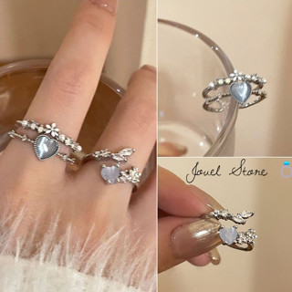  VIDEO 😍  Hàng sẵn  😍  Hỏa tốc   Nhẫn bạc Tim đính đá lấp lánh sang trọng JouelStore 