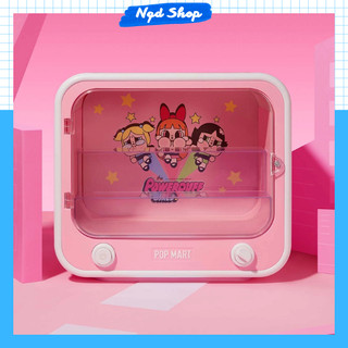 (Hàng có sẵn) CRYBABY × Powerpuff Girls Series-TV Set Luminous Display Container Chính Hãng Popmart