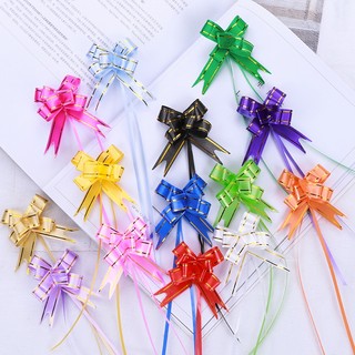 Bịch 10 nơ rút mẫu ngẫu nhiên trang trí hộp quà size 1,8cm
