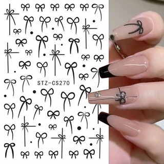 Sticker nơ , hoạt hình trang trí móng tay