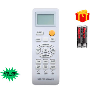 Điều khiển điều hòa aqua mã 04, remote máy lạnh aqua - tặng kèm pin