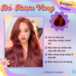 Thuốc Nhuộm Tóc Màu ĐỎ RƯỢU VANG Không Tẩy | Kaiger Colour