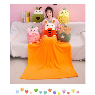 Chăn gối văn phòng 3 trong 1 tiện dụng(riêng gối trái cây là 2 trong 1)