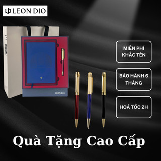 Bộ quà tặng sổ tay SOT bìa da kích thước A5, Bút ký tên Leon Dio Primal Mentalen