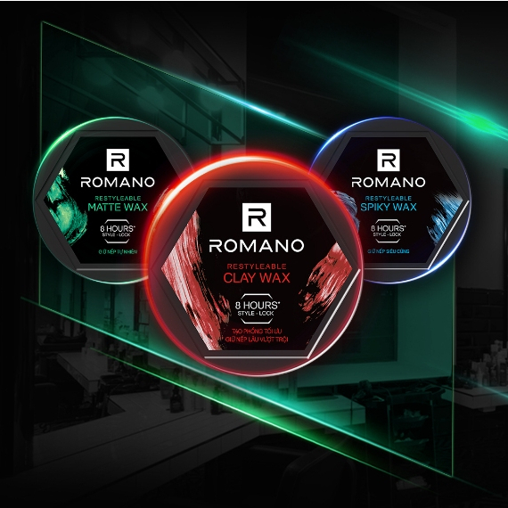 Wax Vuốt Tóc - Sáp Tạo Kiểu Tóc Romano 68g (Các Loại)