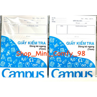 Giấy kiểm tra Campus không chấm ( 1 túi / 25 tờ đôi)