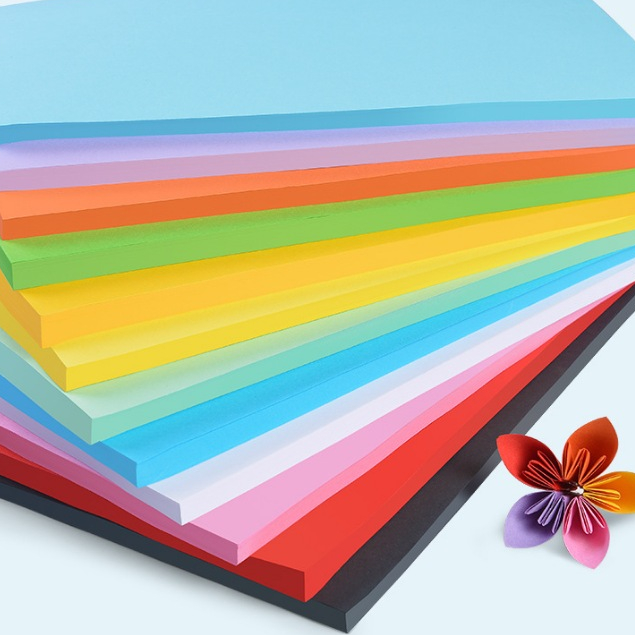 Set 100 Tờ Giấy Thủ Công A4 70GSM Nhiều Màu - Vật Liệu Trang Trí Thủ Công