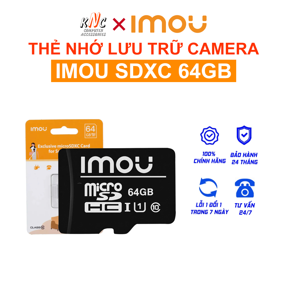 Thẻ Nhớ Micro SDXC 64GB Chuyên Dụng Cho Camera IMOU - Hàng Fullbox