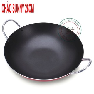 Chảo xào sâu lòng với kích thước 26cm Chảo xào chống dính bằng nhôm dùng trên nhiều loại bếp