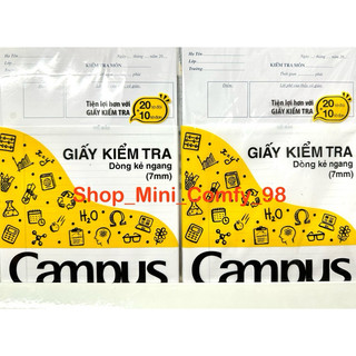 Giấy kiểm tra Campus không chấm (1 túi /20 tờ đôi, 10 tờ đơn )
