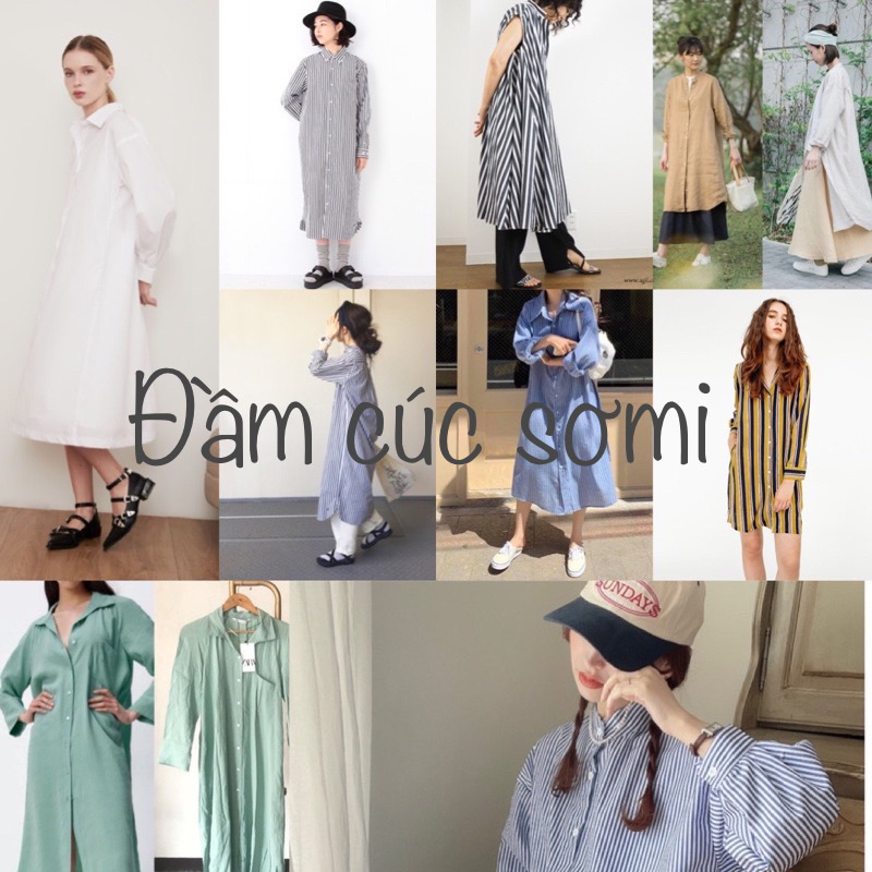 {2hand}{linen Nhật}Đầm Sơmi chất linen