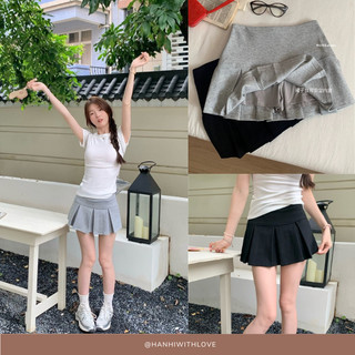 @Hanhiwithlove - Chân váy dập ly dáng ngắn mềm mại có quần bảo hộ hai mầu chuẩn tag wgwe mã 8908