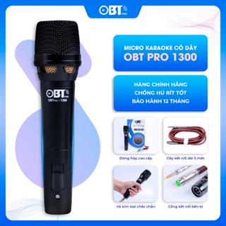 Micro có dây cao cấp OBTpro 1300, thiết kế kim loại công nghệ Đức, dây kết nối 5m, bảo hành 12 tháng