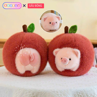 [ QC CAO CẤP ] Gấu Bông Heo Trong Quả Táo, Heo Táo Đỏ 2in1 Kiểu Dáng Thiết Kế Mới Độc Đáo Chất Liệu Vải Lông Mềm Mại
