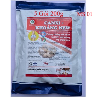 1kg CANXI KHOÁNG Phòng chống yếu chân, bại liệt, nứt móng, vỏ trứng đẹp chuyên dùng cho gia súc, gia cầm, gà đá, gà chọi