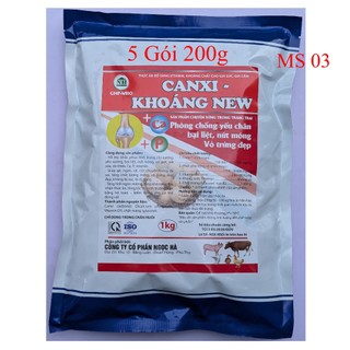 1 kg Canxi khoáng Bổ sung canxi và Phospho cần thiết cho sự tạo xương, chống bại liệt cho chó mèo, gia súc, gia cầm