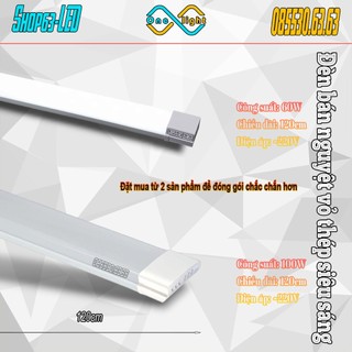 Đèn bán nguyệt cao cấp 60W 80W - đèn tuýp mica tản nhiệt nhôm ánh sáng trắng siêu sáng (đèn 1m2 liền thể nguyên bộ)