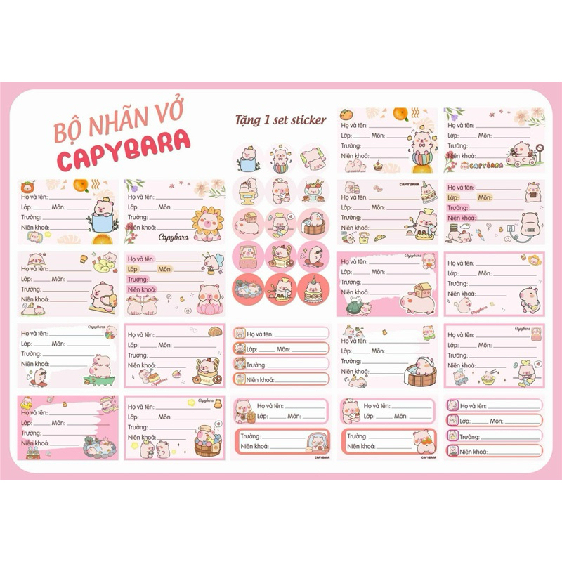 Nhãn Vở Zodiac Campus capybara NT-ZOD2