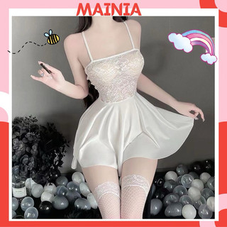 Đầm ngủ váy ngủ ren phối thun su cao cấp mainia shop 8866