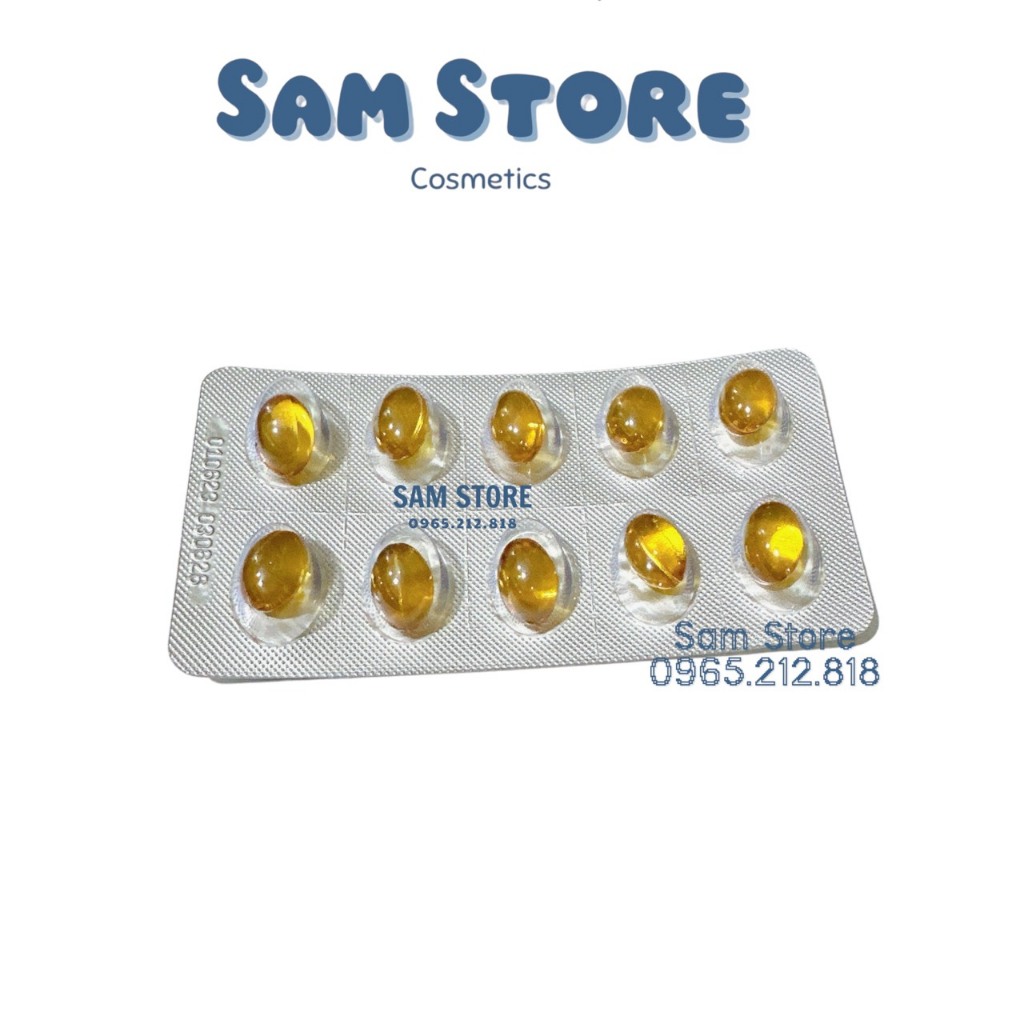 Vỉ vitamin e 10 viên vàng