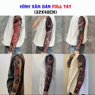 Hình Xăm Dán Full Tay Nhật Cổ 32x48cm – Tattoo Dán Có Màu – Giữ Màu 3-5 Ngày – Phong Cách Cá Tính