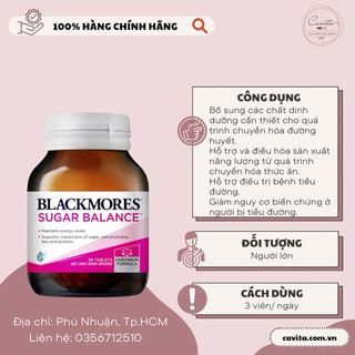 Viên uống cân bằng đường huyết Blackmores Sugar Balance 90 viên