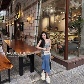 bán sỉ SET JEAN 2 DÂY CHÂN VÁY ĐUÔI CÁ