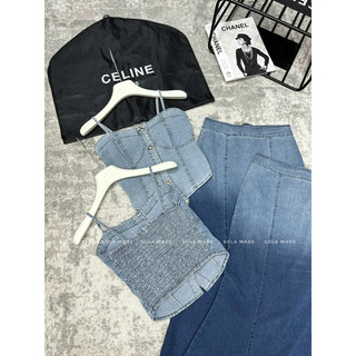 bán sỉ SET JEAN 2 DÂY CHÂN VÁY ĐUÔI CÁ
