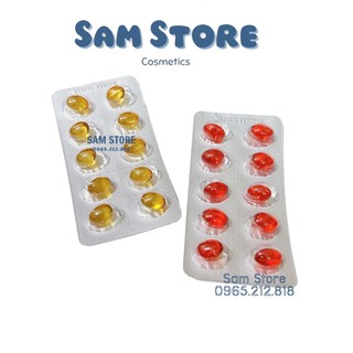Vitamin E vỉ 10 viên dưỡng ẩm đỏ, vàng