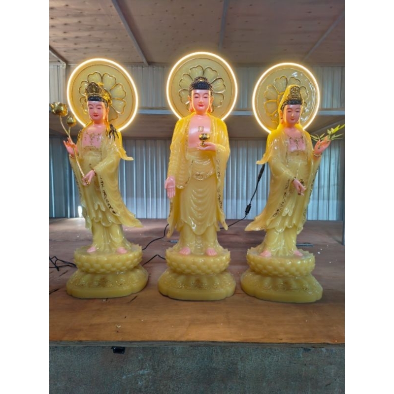 Tượng Tây Phương Tam Thánh cao 70cm