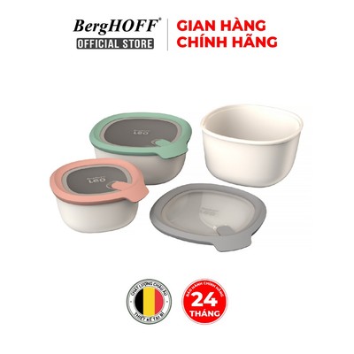 Bộ 3 hộp đựng thức ăn Berghoff, Hàng chính hãng, Bảo hành 24 tháng.