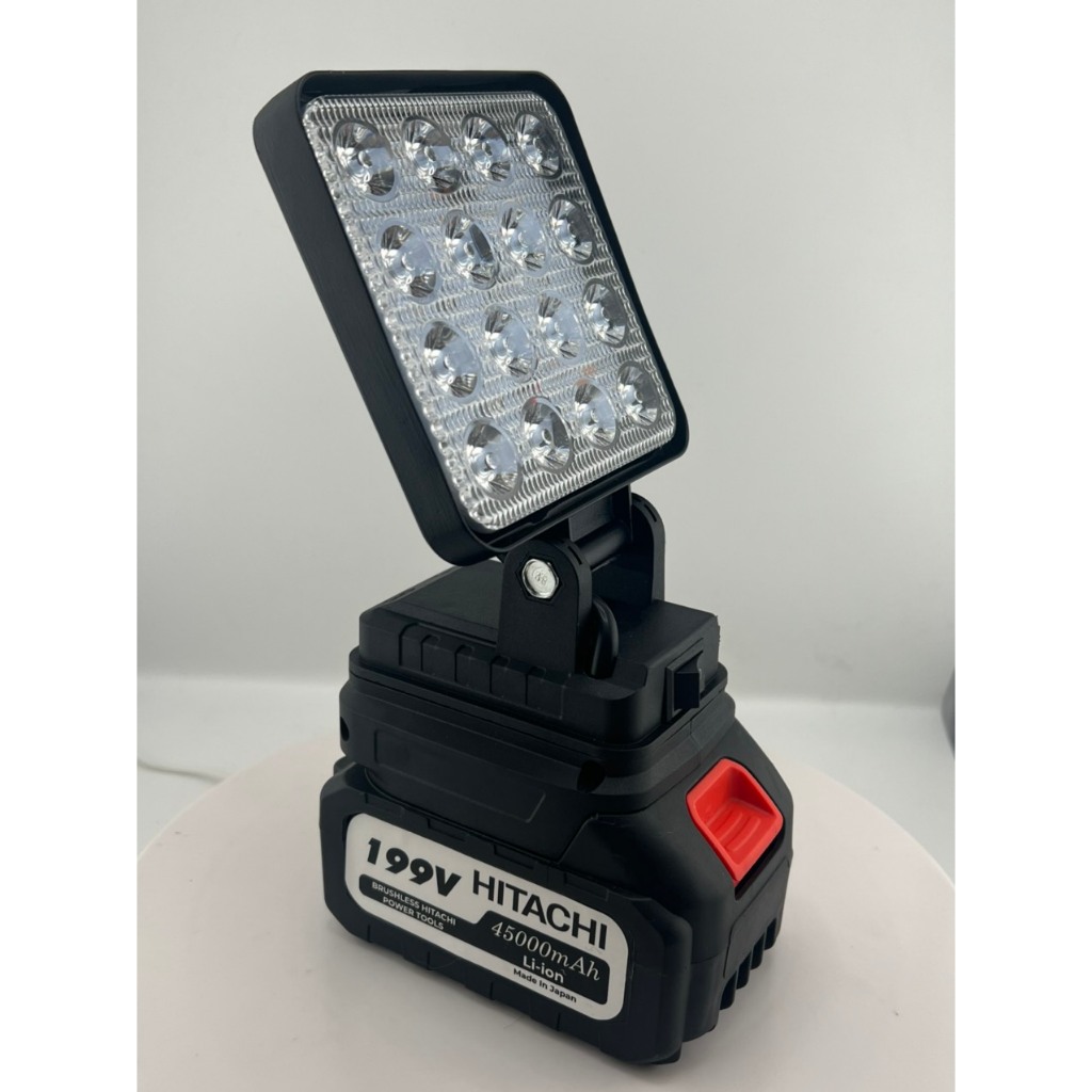 Đèn Pin led 16 bóng siêu sáng, đèn pha led dùng pin chân pin makita, đèn Pin sạc 4inch chân thông dụ