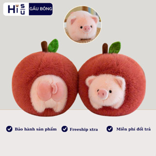 Gấu Bông Heo Trong Quả Táo Heo Táo Đỏ 2in1 Thiết Kế Mới Độc Đáo Chất Liệu Vải Lông Mềm Mại