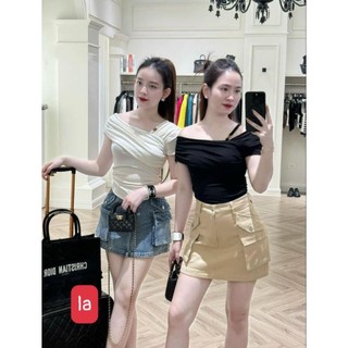 Áo thun lệch vai dây hàng QCL1