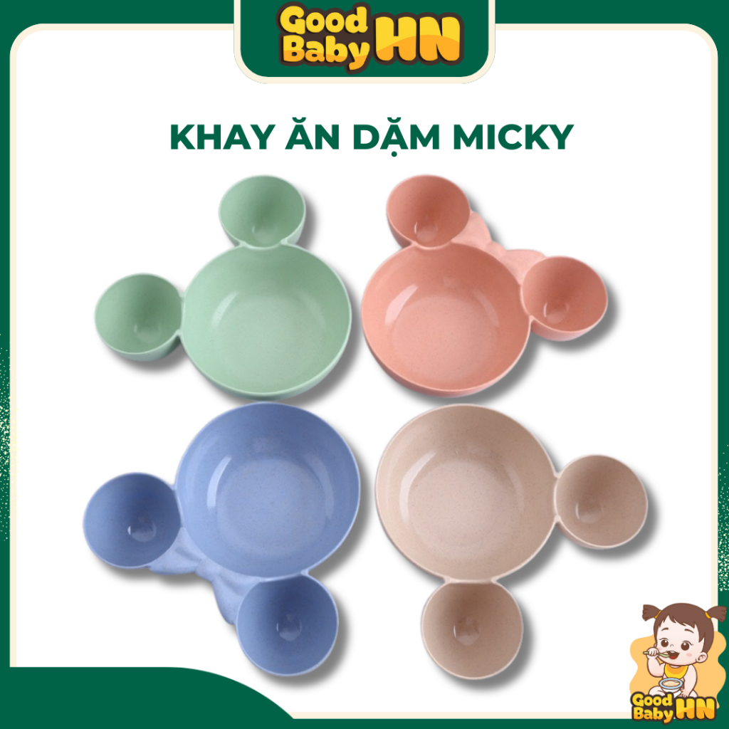 Khay ăn dặm lúa mạch hình mickey - 𝐃𝟏𝟗