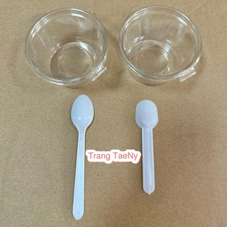 Thìa nhựa ăn panna cotta, sữa chua, caramen dùng 1 lần