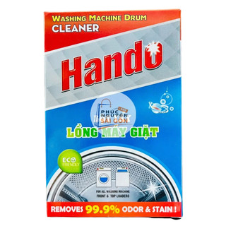 Hộp gồm 2 gói bột vệ sinh tẩy lồng máy giặt Hando (200g/hộp)