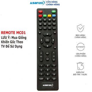 Điều khiển Tivi Asanzo Mẫu 5 Hàng Hãng ASANZO tv LED MC01