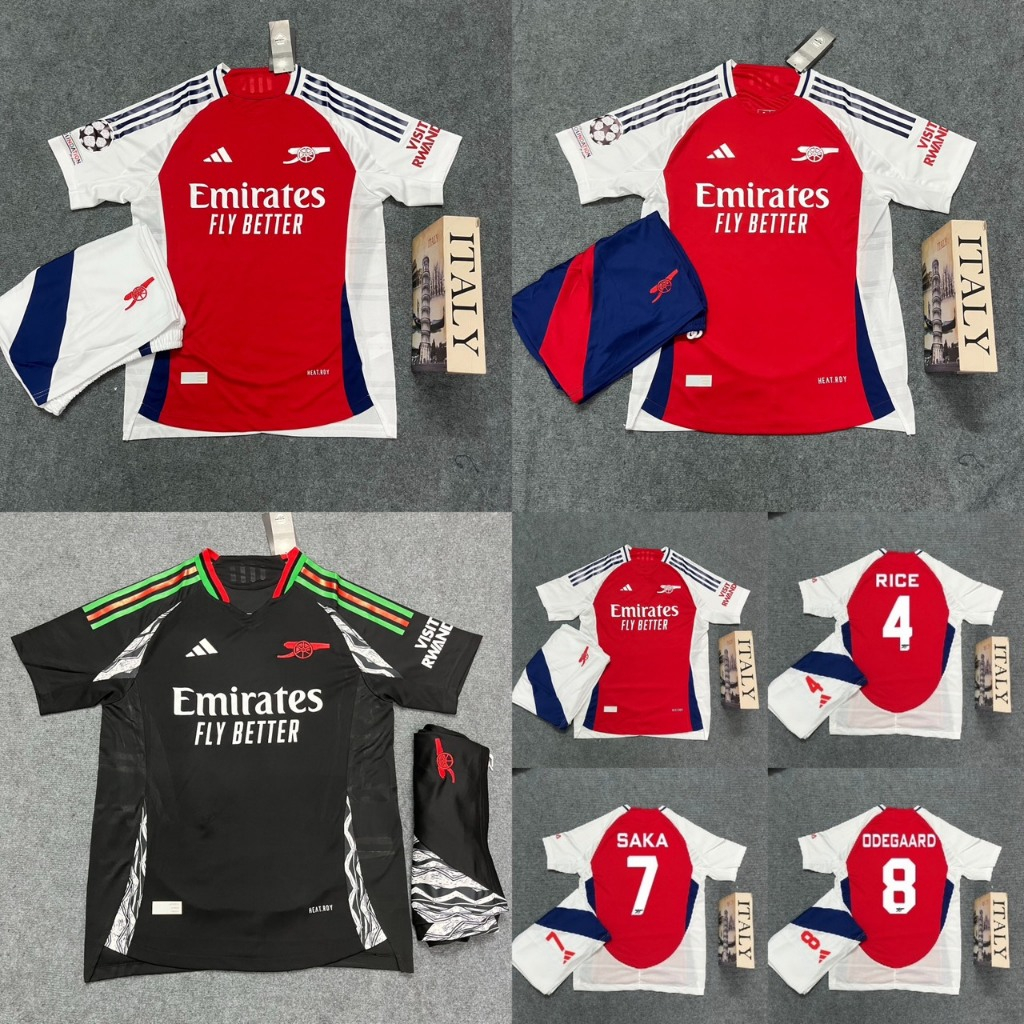 Bộ quần áo bóng đá CLB ARSENAL 2024/2025, Full tay C1, Vải gai Thái cao cấp