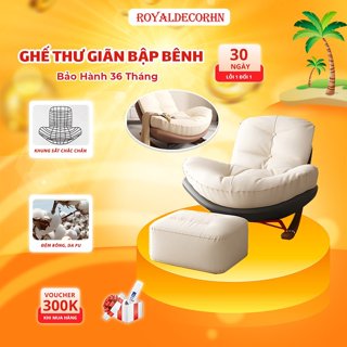 [HOT 2024] Ghế thư giãn bập bênh đọc sách, ghế tựa lưng thư giãn khung chắc, đệm dày cực êm, sofa lười bảo hành 36 tháng