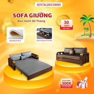 Sofa giường gấp gọn thông minh, ghế sofa giường khung thép, đệm cao su êm ái, sofa bed bh 60 tháng