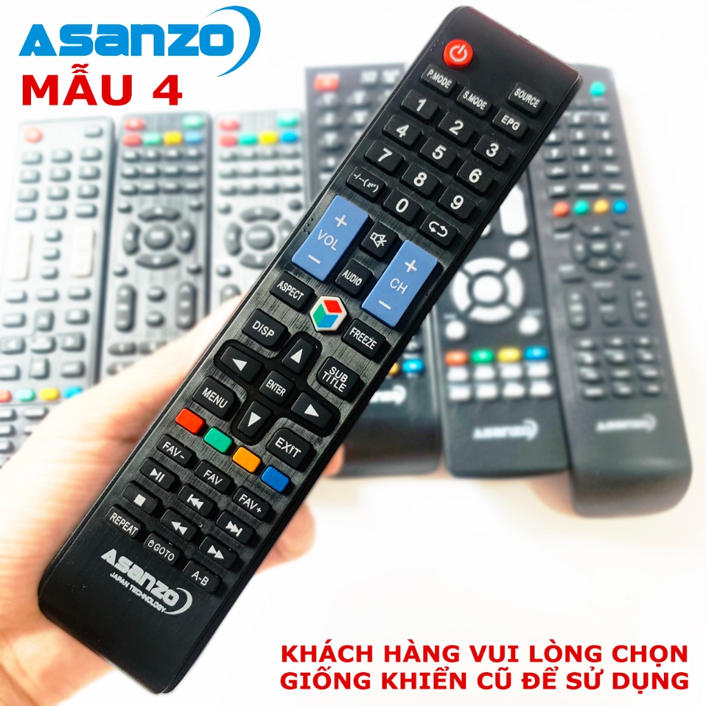Remote tv ASANZO smart tv loại đẹp dùng cho dòng LED TV Smart TV