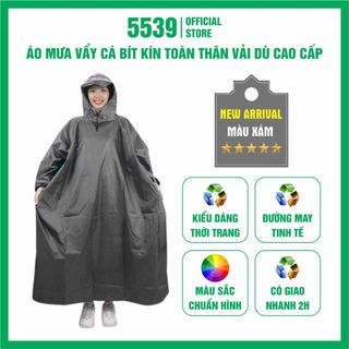 Áo mưa bít 1 người chất liệu vải dù cao cấp trùm toàn thân thích hợp người lớn và trẻ em – Shop 5539