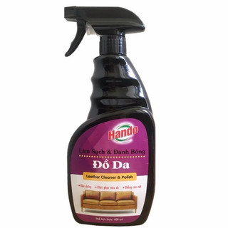 [SẠCH & BÓNG ĐỒ DA] Chai xịt làm sạch và đánh bóng đồ da Hando 600ml