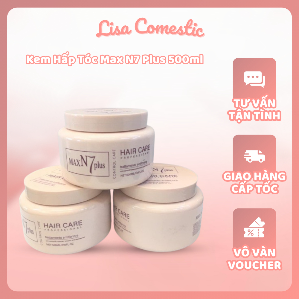 Kem Hấp Tóc Max N7 Plus 500ml, Dưỡng Tóc Suôn Mượt Phục Hồi Hư Tổn