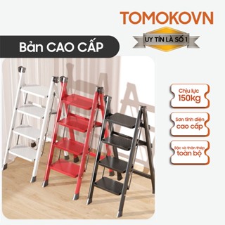 Thang ghế tay vịn chữ A bản to 3 4 5 6 7 Bậc  gấp gọn, Khung thép cực kỳ chắc chắn an toàn,tải trọng tới 300kg