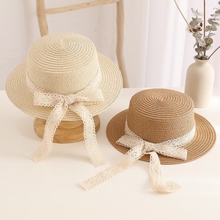 Bongkids - Mũ cói Nơ ren cho bé đi chơi đi biển dễ thương (từ 3-8 tuổi)