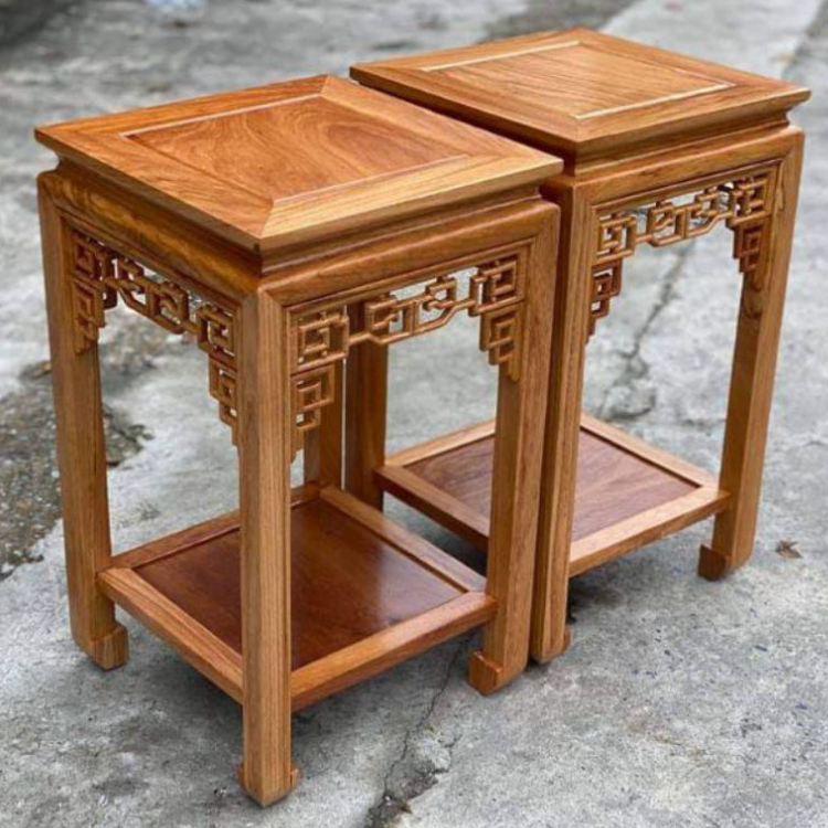 Đôn vuông gỗ gõ đỏ kích thước cao 40,50,60,70,80 vuông 30cm.