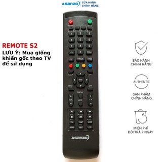 Remote Điều Khiển TV ASANZO mẫu 3 Đẹp Remote Asanzo S2 HD02
